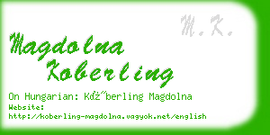 magdolna koberling business card